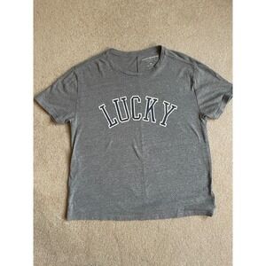Lucky Brand Gray Short Sleeve Graphic T Shirt Womens XS